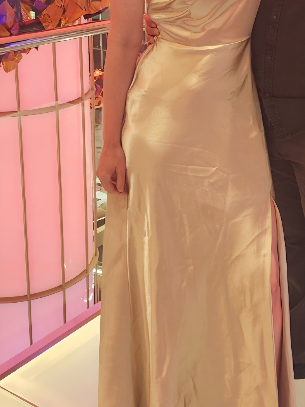 Silky Champagne Slip Dress - Elegant Evening Gown